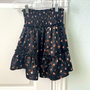 Altar’d State black and orange leopard print skirt